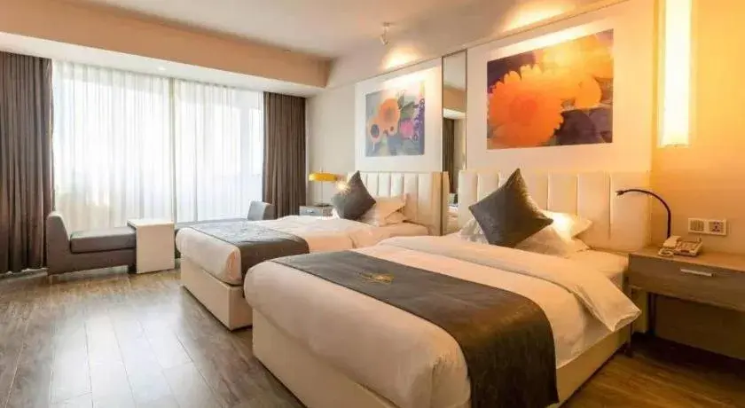Bed in Jinjiang Metropolo Hotel - Hangzhou Xiasha Bed in Jinjiang Metropolo Hotel - Hangzhou Xiasha
