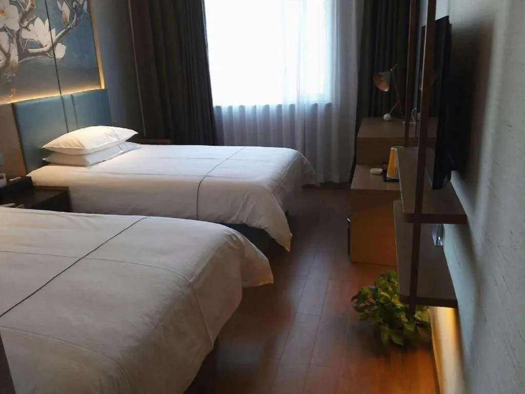 Bed in Jinjiang Inn Zibo People's Park Liuquan Road