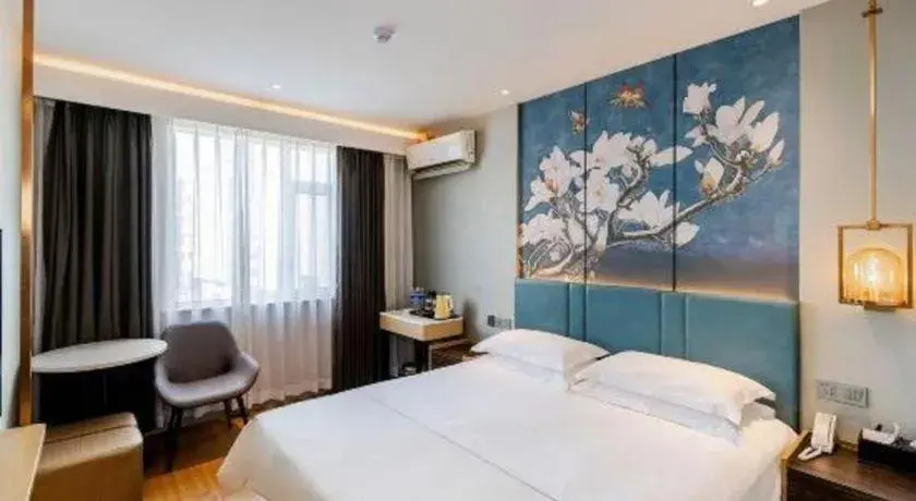 Bed in Jinjiang Inn Zibo People's Park Liuquan Road Bed in Jinjiang Inn Zibo People's Park Liuquan Road