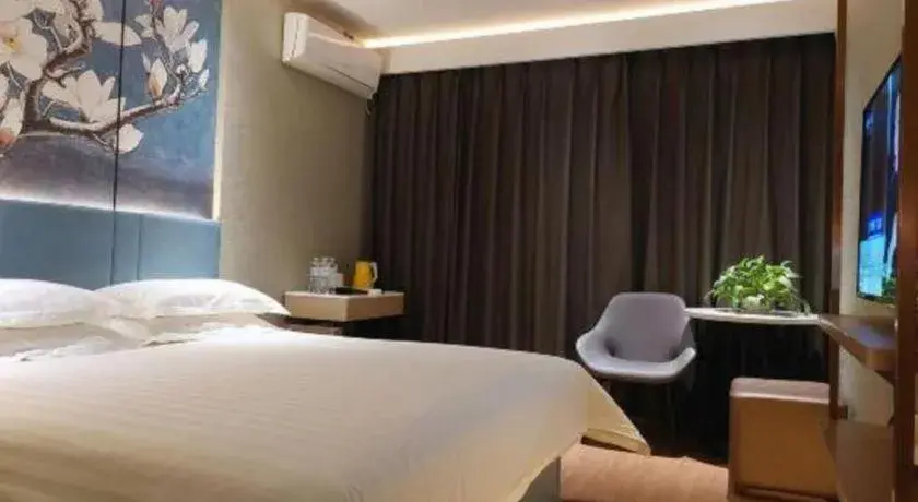 Bed in Jinjiang Inn Zibo People's Park Liuquan Road Bed in Jinjiang Inn Zibo People's Park Liuquan Road