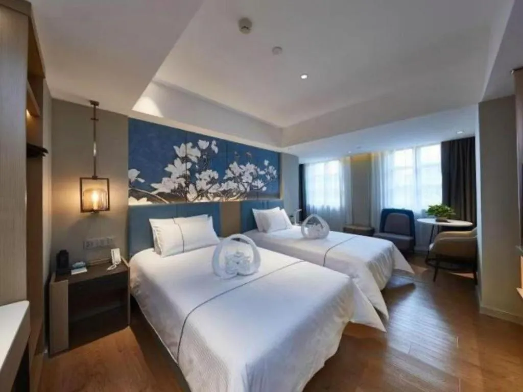 Bed in Jinjiang Inn Zibo People's Park Liuquan Road