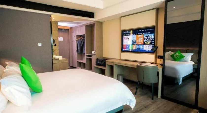 Bed in ibis Styles Dongguan Chang-an Wanda Plaza Hotel