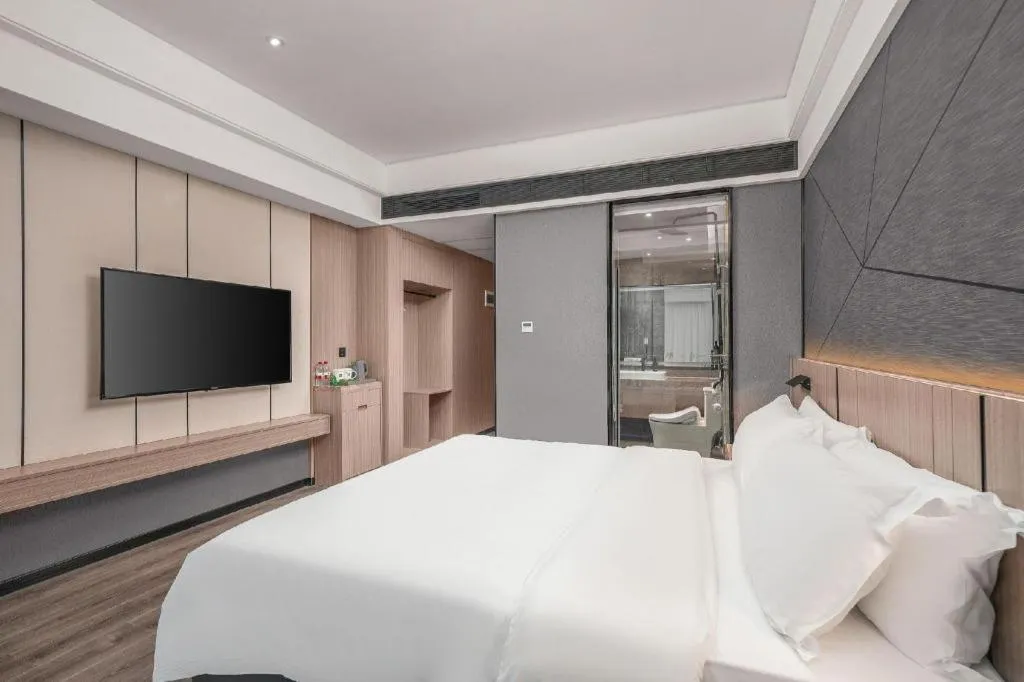 Bed in ibis Styles Dongguan Chang-an Wanda Plaza Hotel