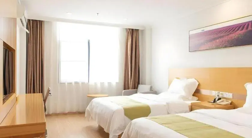Bed in GreenTree Alliance Hotel Foshan Nanhai District Pingzhou Yuqi Street Bed in GreenTree Alliance Hotel Foshan Nanhai District Pingzhou Yuqi Street