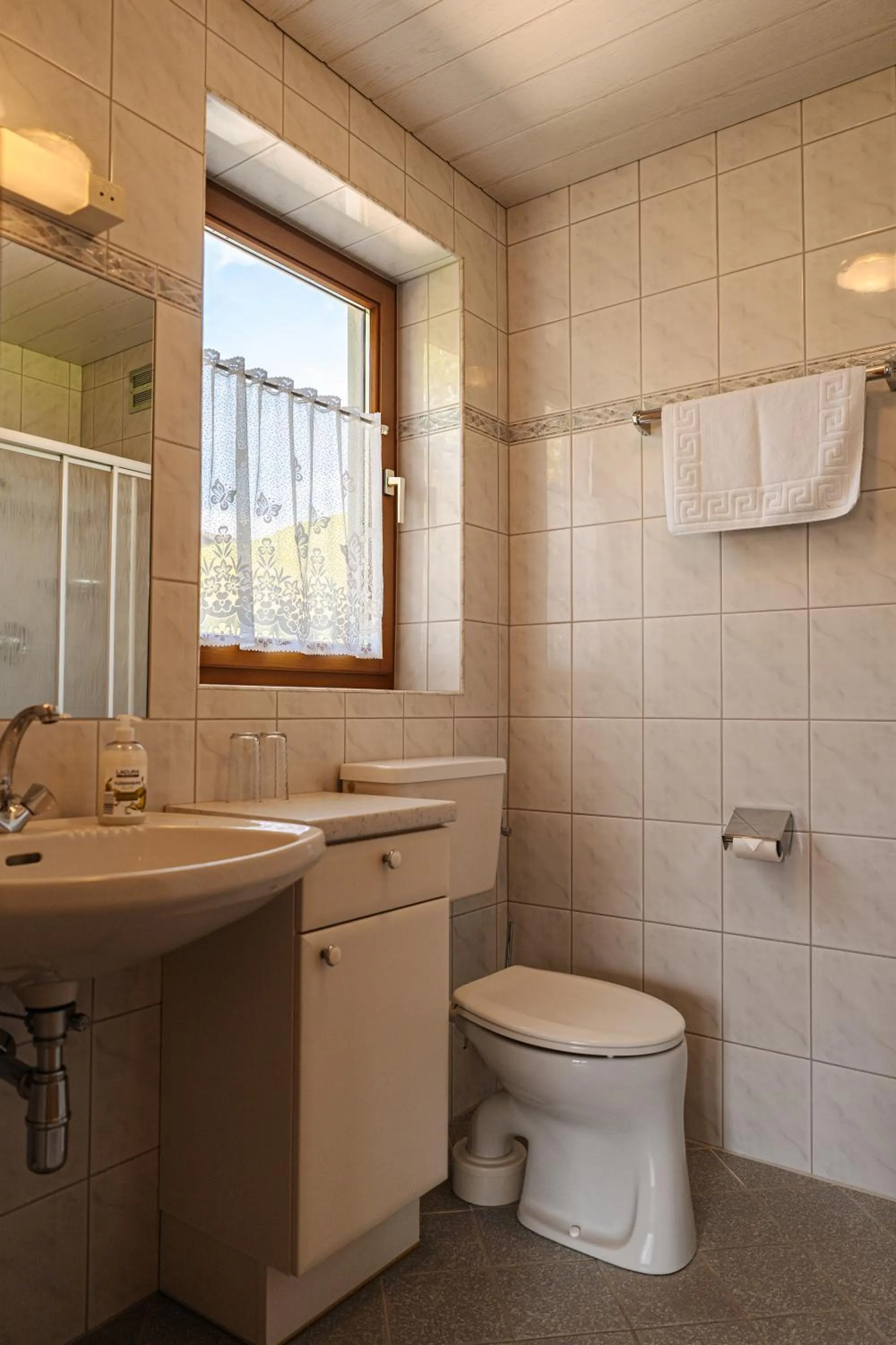 Toilet in Pension Schlossberg