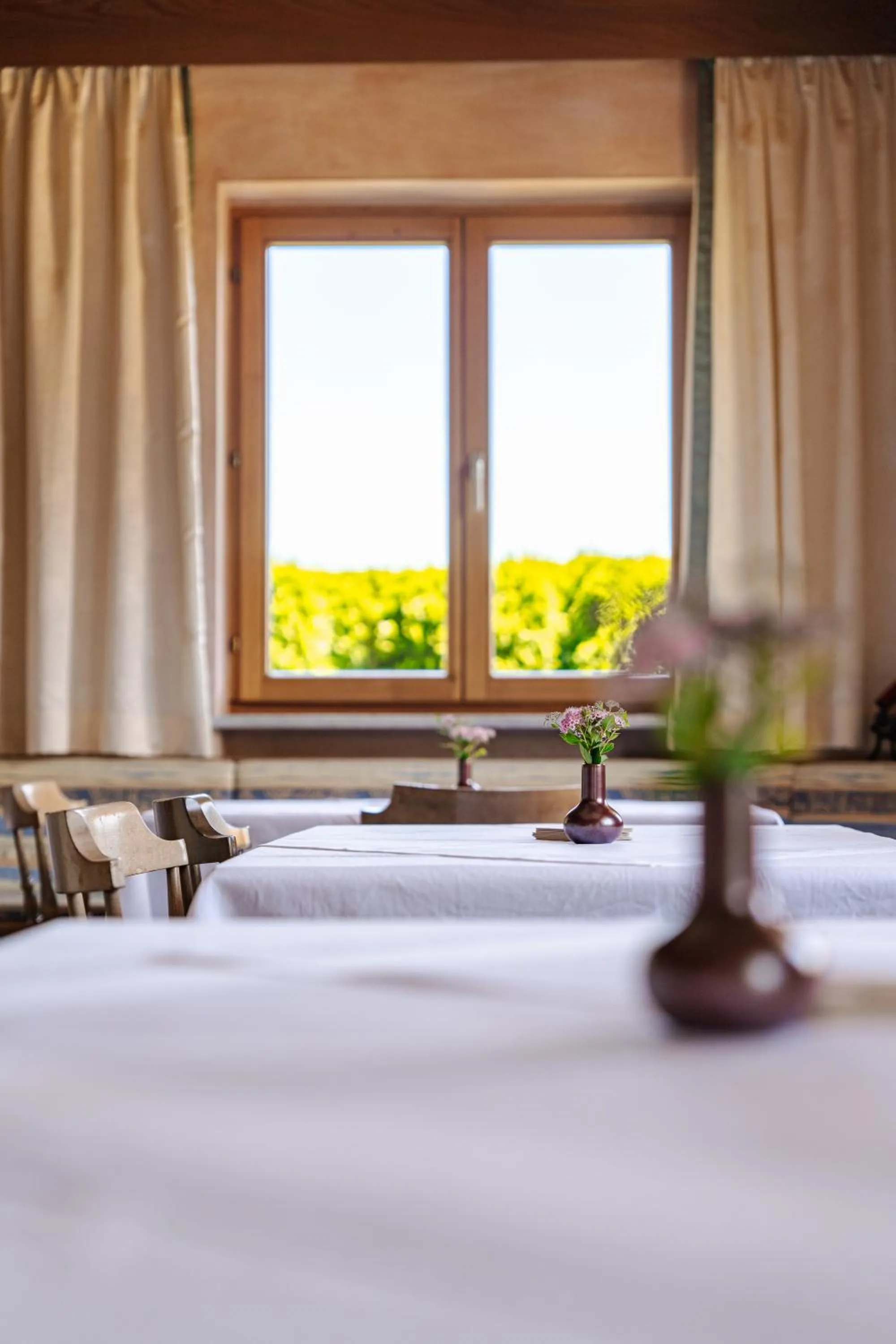 View (from property/room), Bed in Pension Schlossberg