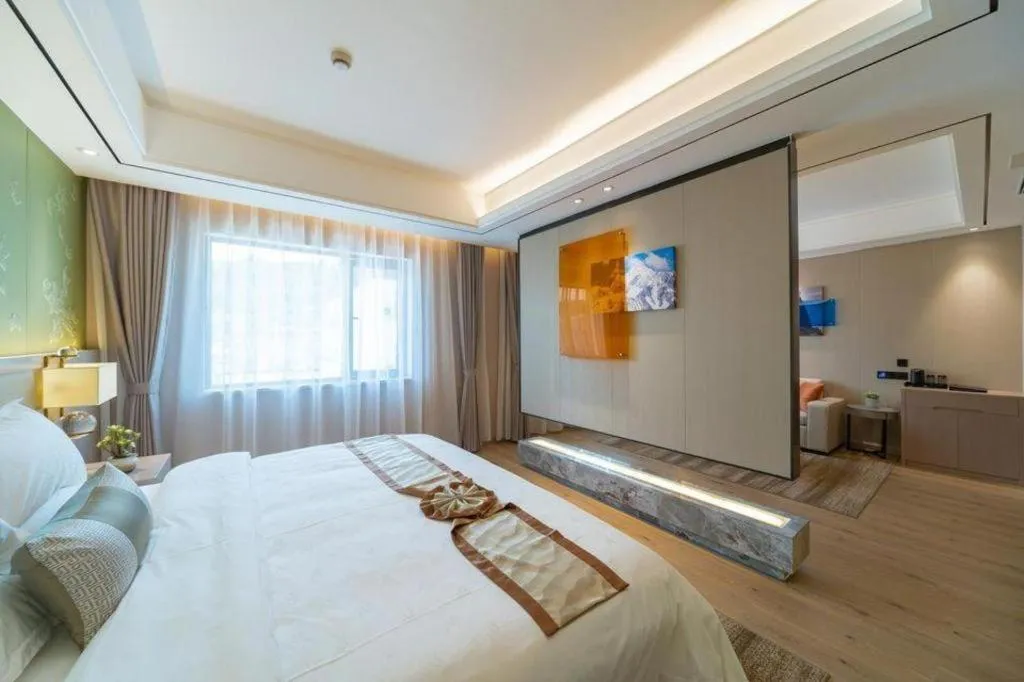 Bed in GreenTree Eastern Dali Railway Station Hotel