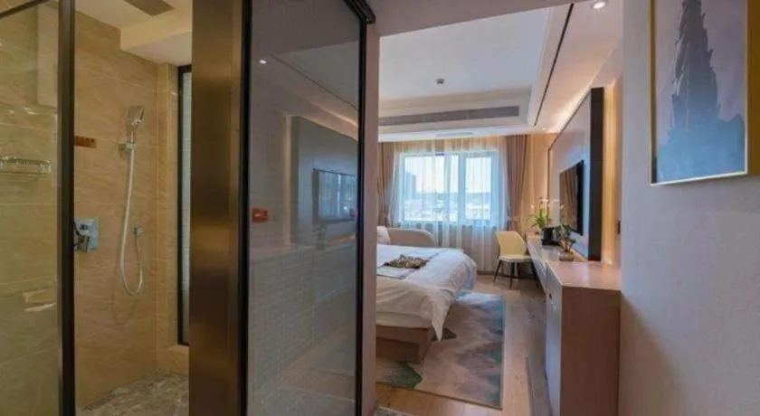 Bed in GreenTree Eastern Dali Railway Station Hotel