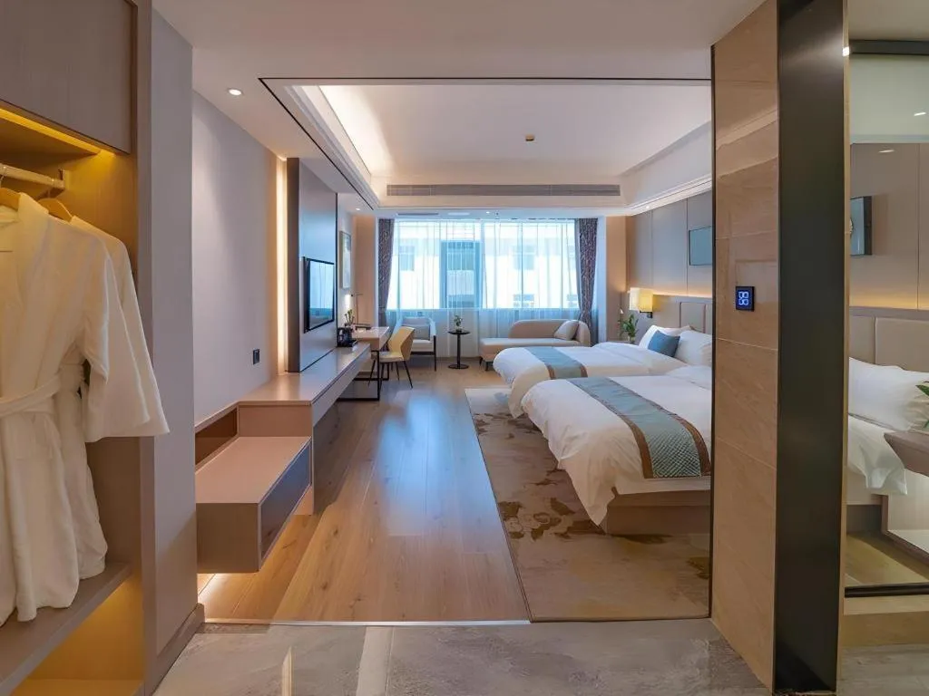 Bed in GreenTree Eastern Dali Railway Station Hotel