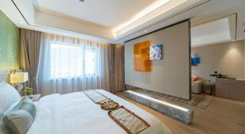 Bed in GreenTree Eastern Dali Railway Station Hotel