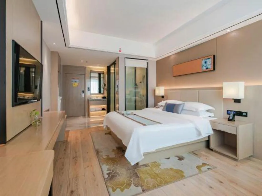 Bed in GreenTree Eastern Dali Railway Station Hotel