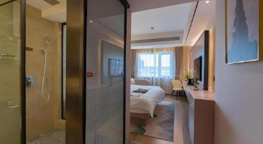 Bed in GreenTree Eastern Dali Railway Station Hotel