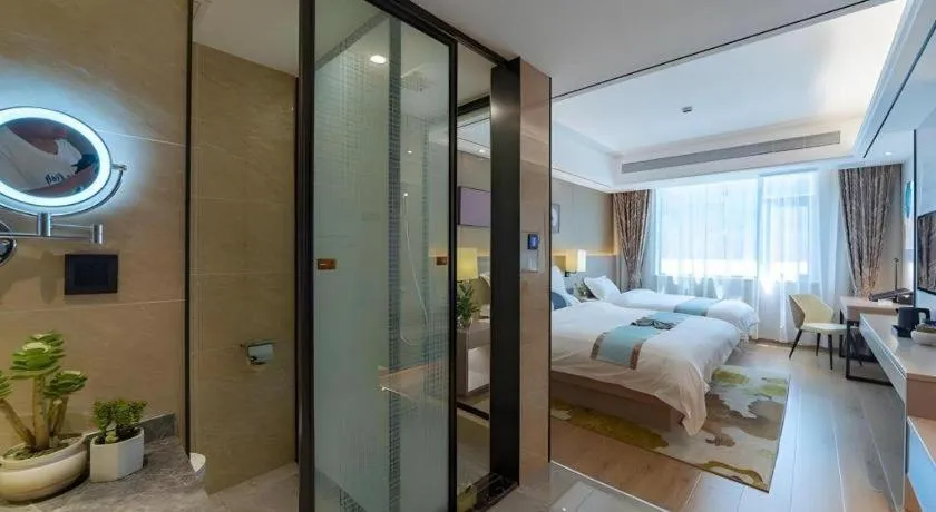 Bed in GreenTree Eastern Dali Railway Station Hotel