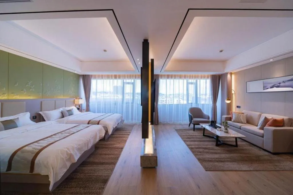 Bed in GreenTree Eastern Dali Railway Station Hotel