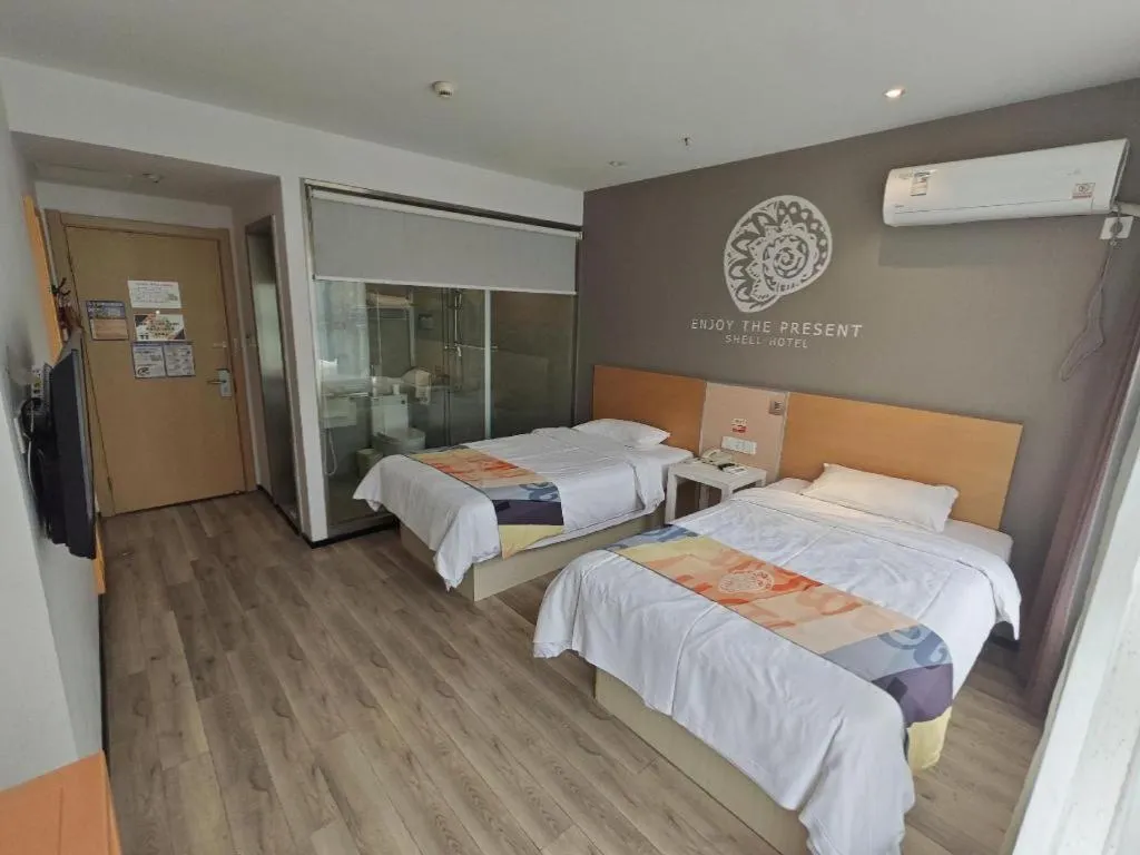 Bed in Shell Nanjing Jiangning District University City Hotel