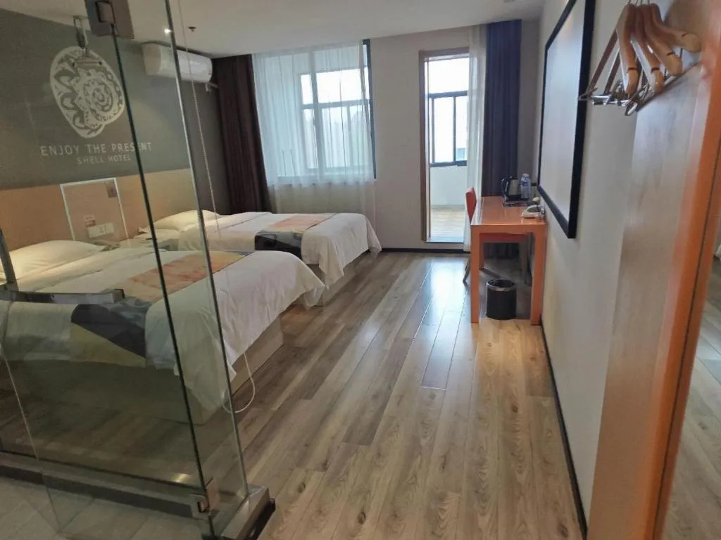 Bed in Shell Nanjing Jiangning District University City Hotel