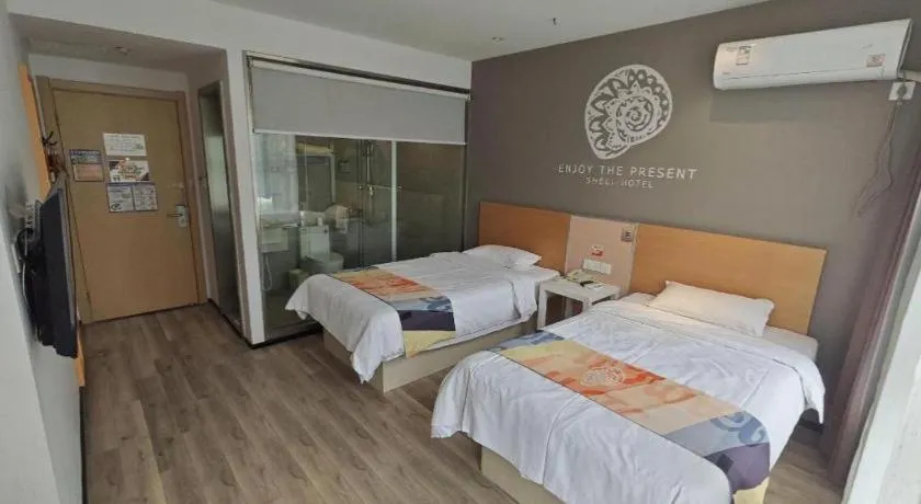 Bed in Shell Nanjing Jiangning District University City Hotel