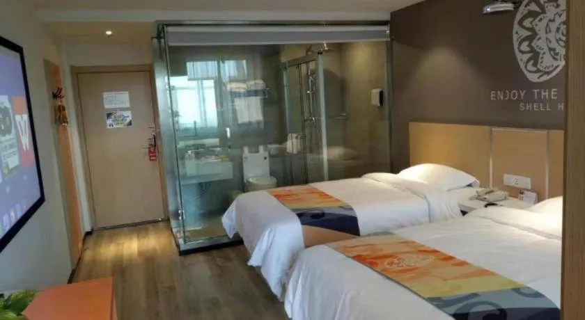 Bed in Shell Nanjing Jiangning District University City Hotel