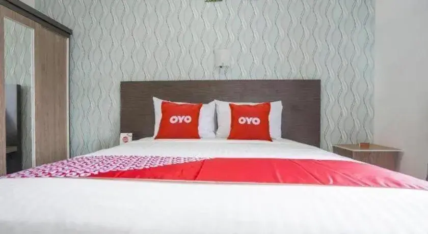 Bed in Hotel O Green Palm Kostel Syariah Bed in Hotel O Green Palm Kostel Syariah