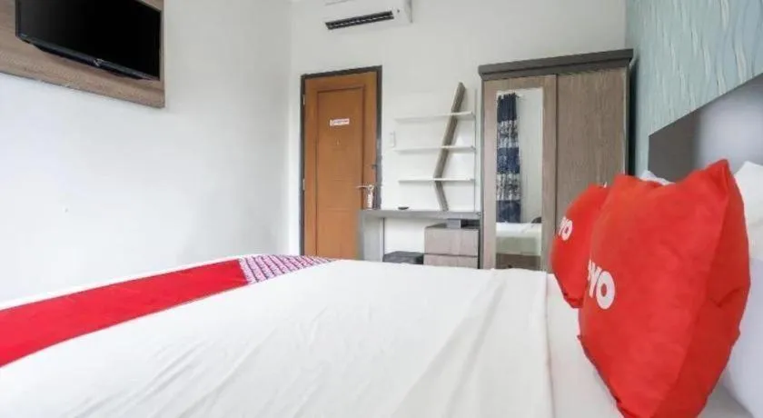 Bed in Hotel O Green Palm Kostel Syariah