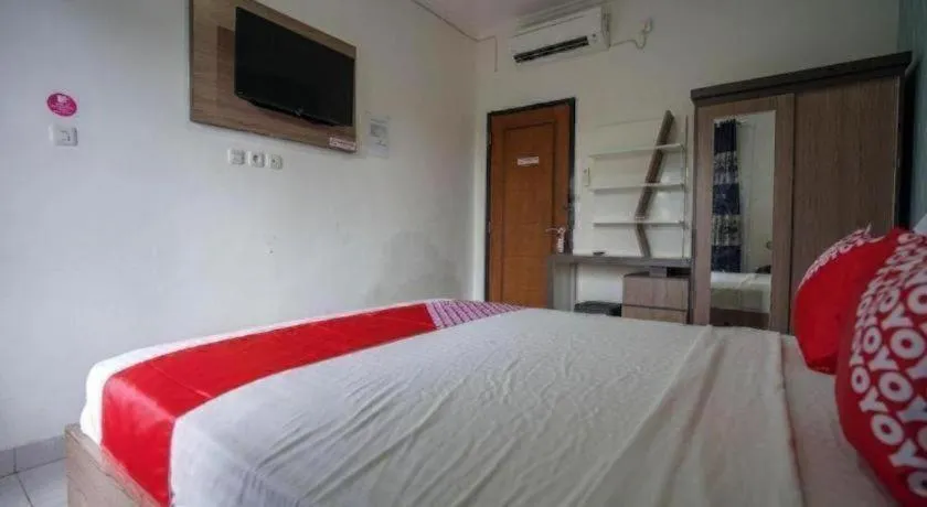 Bed in Hotel O Green Palm Kostel Syariah