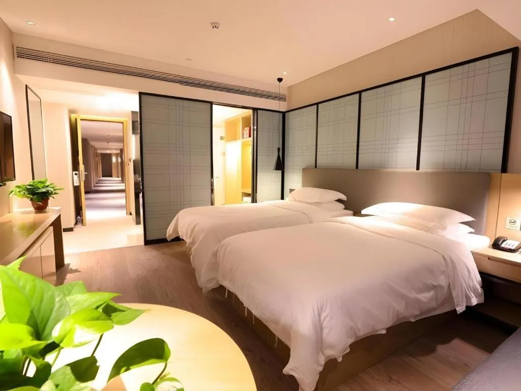 Bed in GreenTree Eastern Hotel Hunan Changsha Xinsha Luositang Metro Station