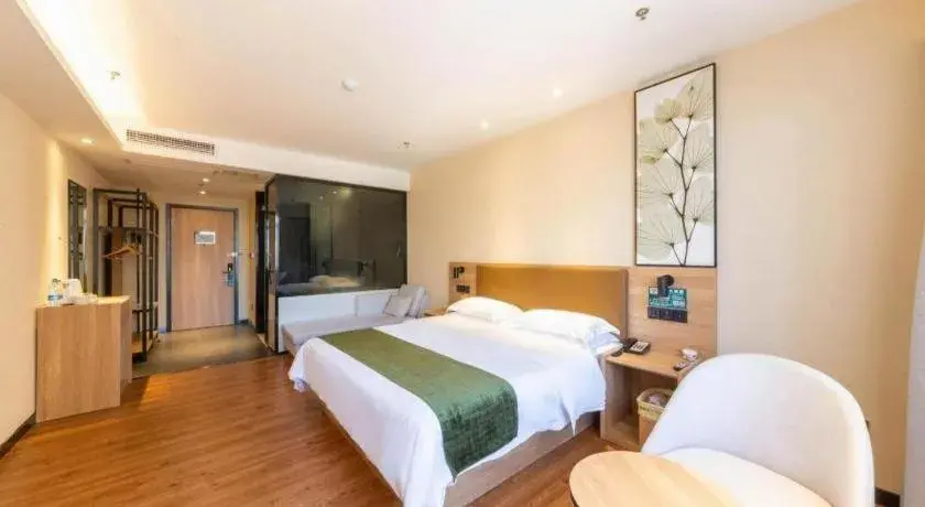 Bed in GreenTree Inn Lu'an Jin'an District Yuanda Xingfuli Bed in GreenTree Inn Lu'an Jin'an District Yuanda Xingfuli