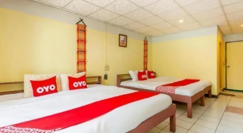 Bed in OYO 1000 Maetang Hotel