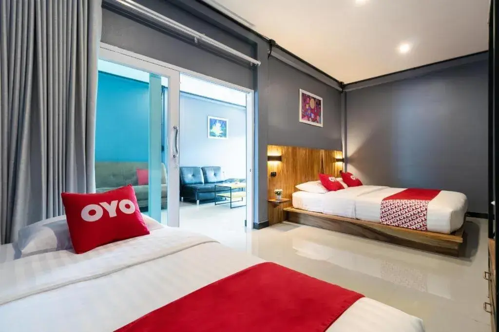 Bed in OYO 75305 T Park Pak Chong Bed in OYO 75305 T Park Pak Chong