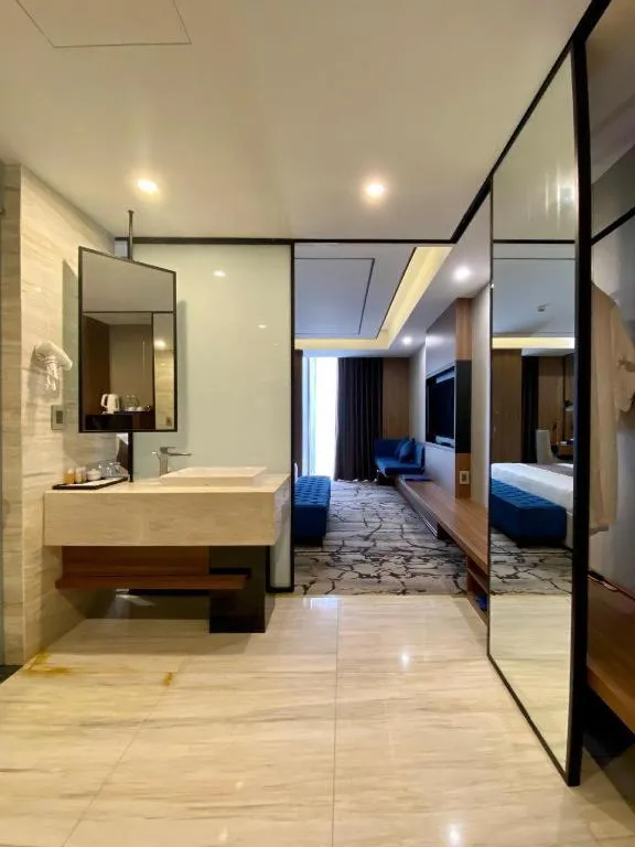 Bed in Khach san Toan Thang Stone