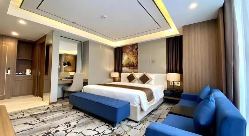 Bed in Khach san Toan Thang Stone