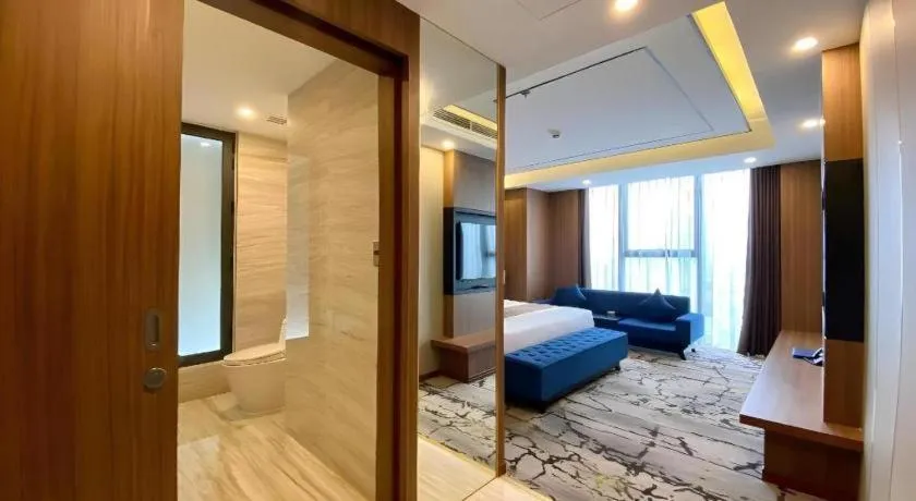 Bed in Khach san Toan Thang Stone