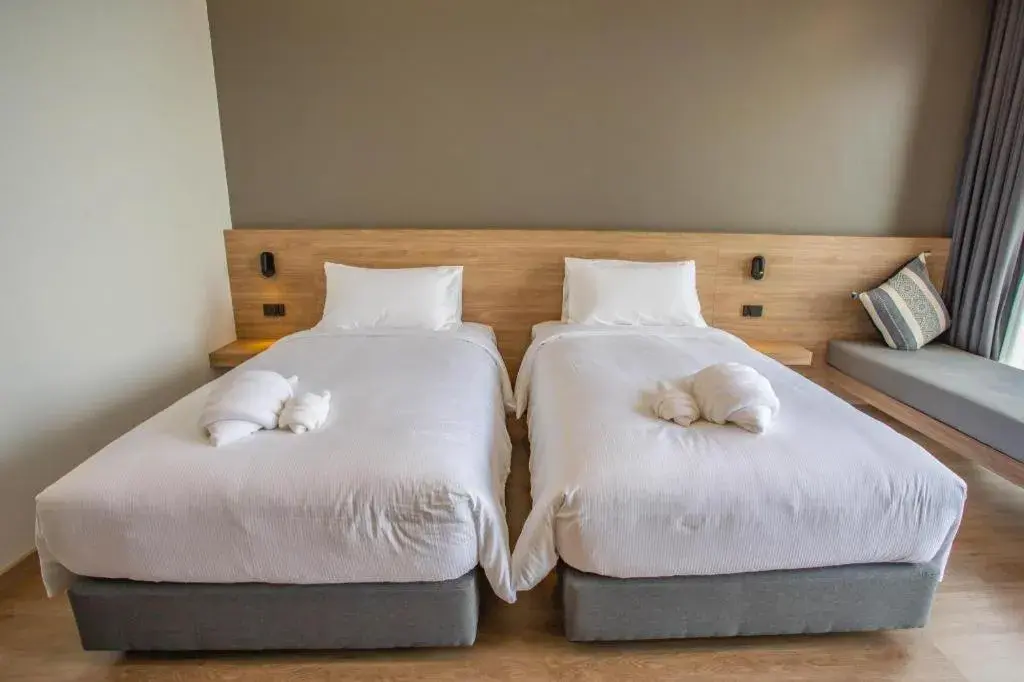 Bed in Chewa Khong Hotel Nakhon Phanom Bed in Chewa Khong Hotel Nakhon Phanom