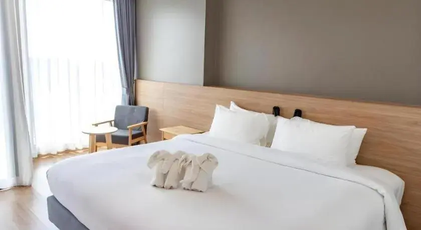 Bed in Chewa Khong Hotel Nakhon Phanom Bed in Chewa Khong Hotel Nakhon Phanom