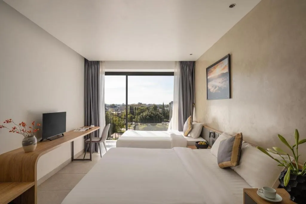 Bed in HẢI AN HOTEL