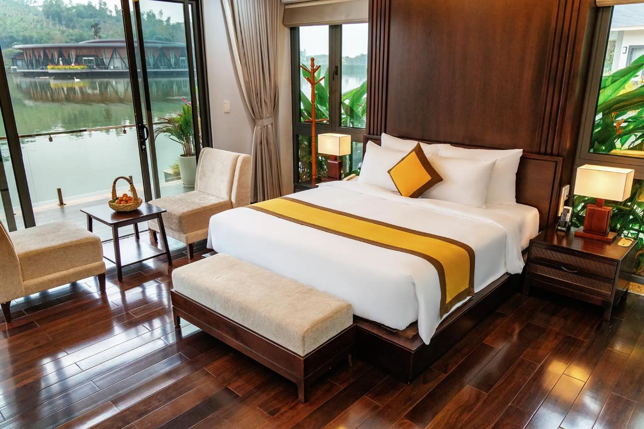 Bed in Lamori Resort & Spa