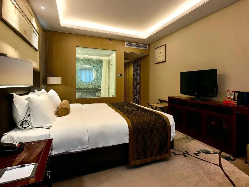 Bed in Meiyuan Hotel Hangzhou