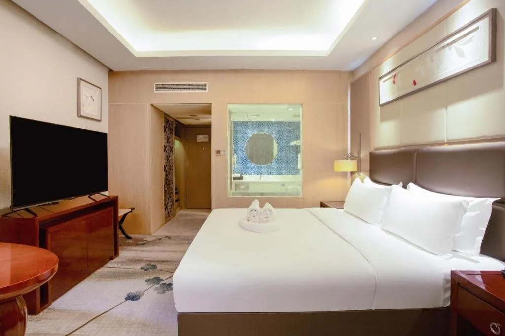 Bed in Meiyuan Hotel Hangzhou