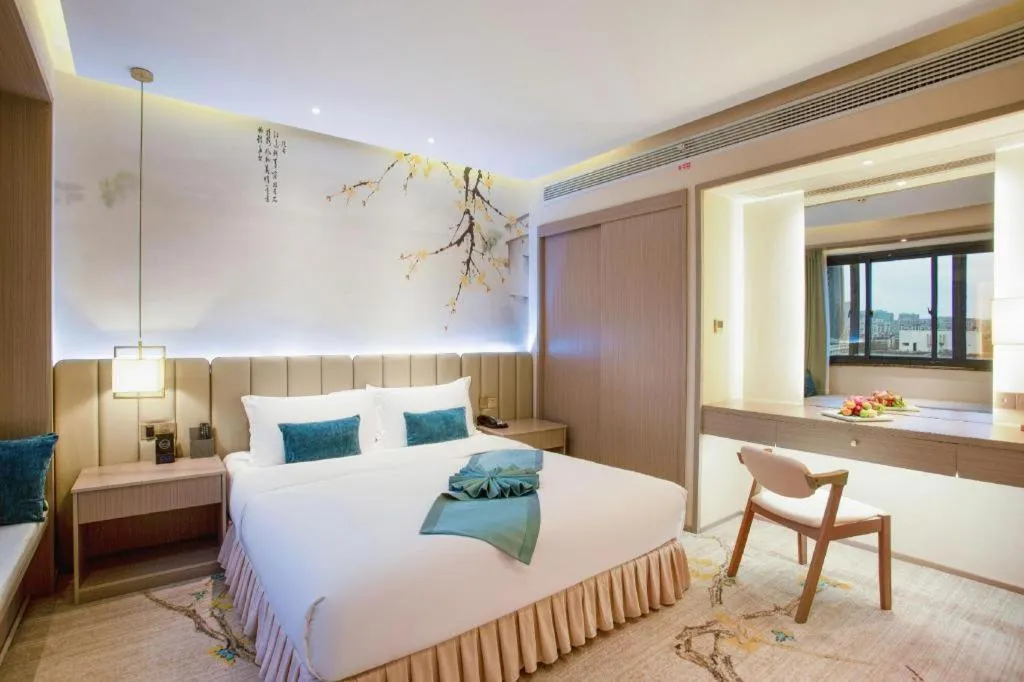 Bed in Meiyuan Hotel Hangzhou