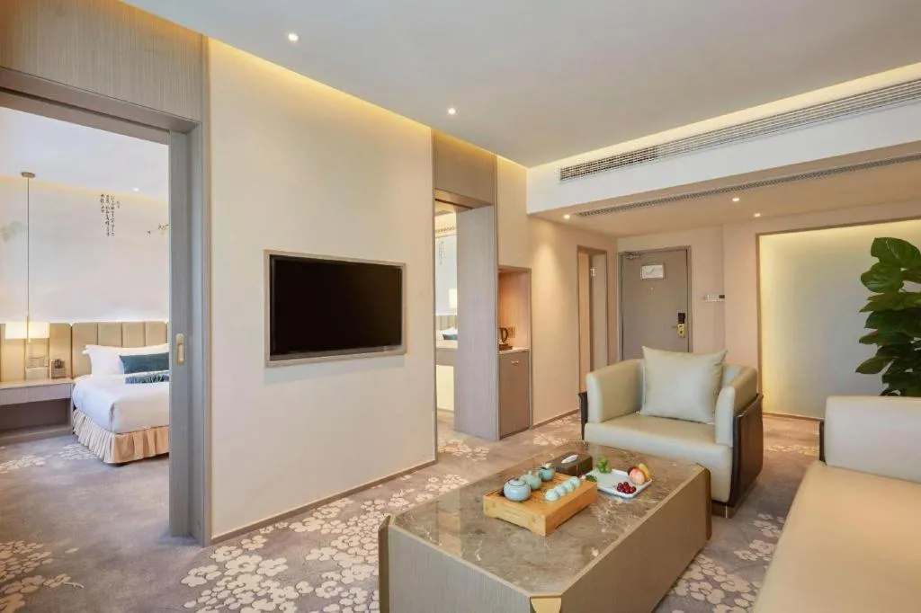 Bed in Meiyuan Hotel Hangzhou