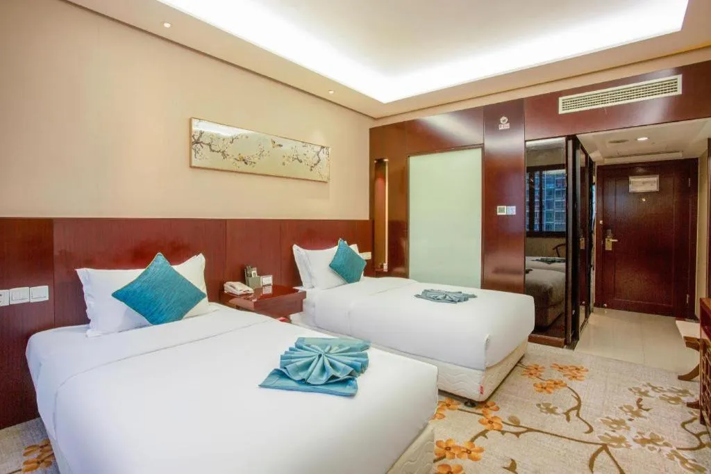 Bed in Meiyuan Hotel Hangzhou