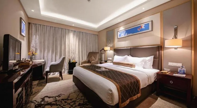 Bed in Meiyuan Hotel Hangzhou