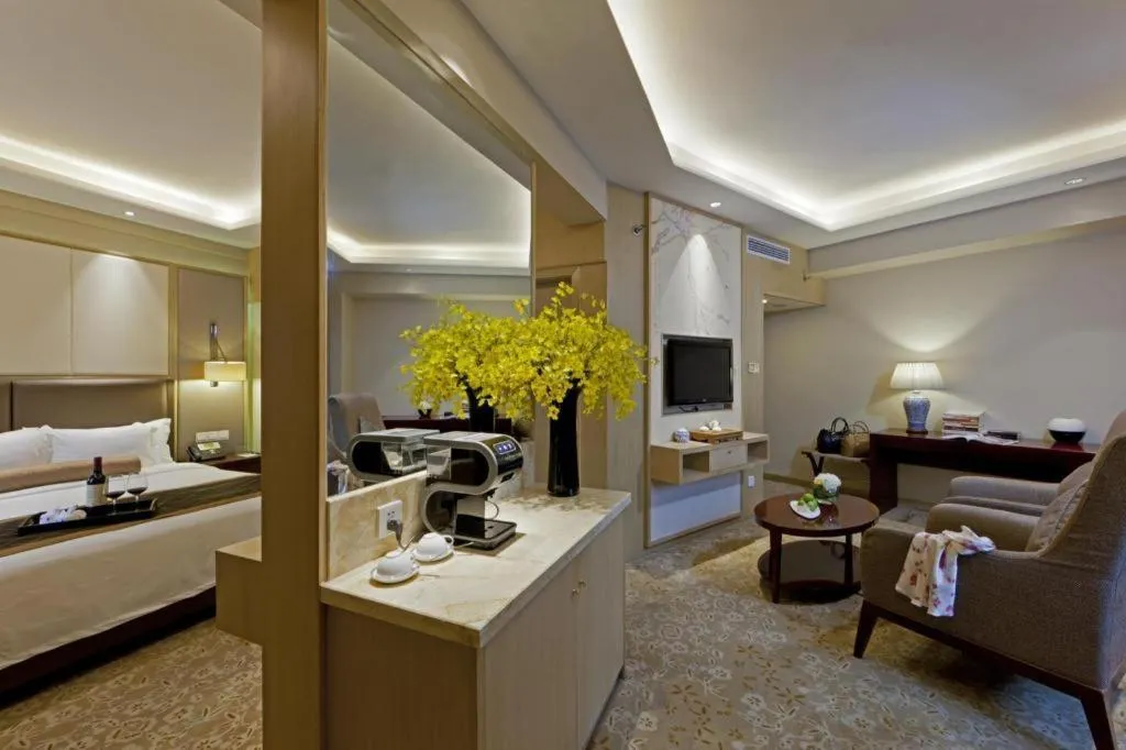 Bed in Meiyuan Hotel Hangzhou