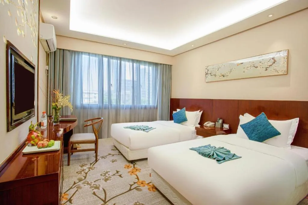 Bed in Meiyuan Hotel Hangzhou