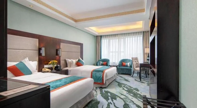 Bed in Yiwu Yimei Plaza Hotel