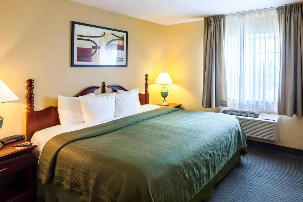 Bed in Quality Inn & Suites Lincoln North