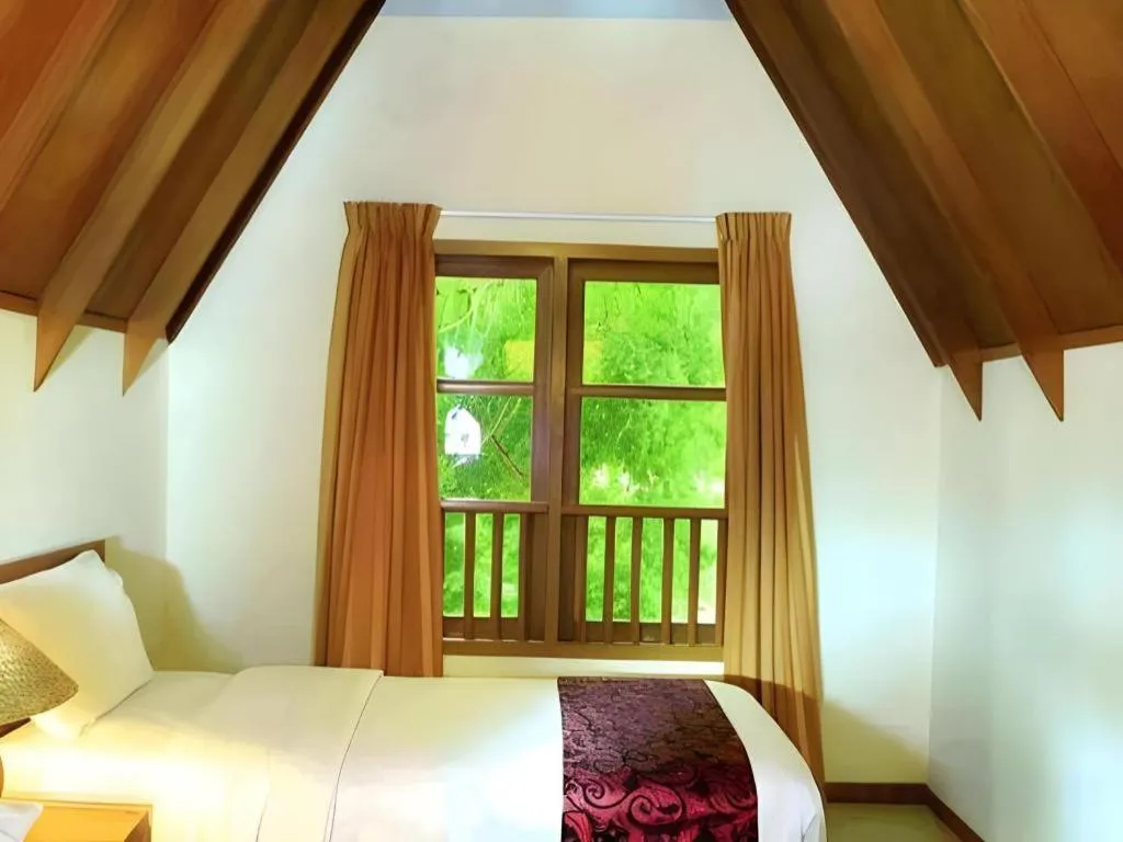 Bed in Tanjung Lesung Beach Hotel