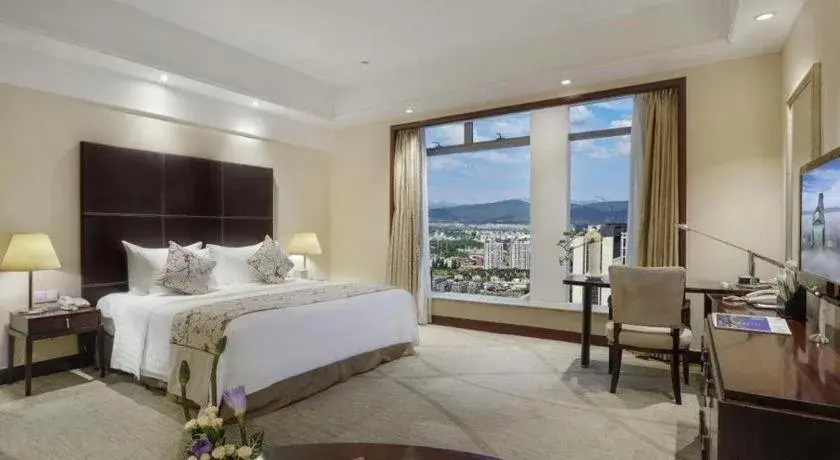 Bed in New Century Grand Hotel Zhuji Yaojiang Bed in New Century Grand Hotel Zhuji Yaojiang
