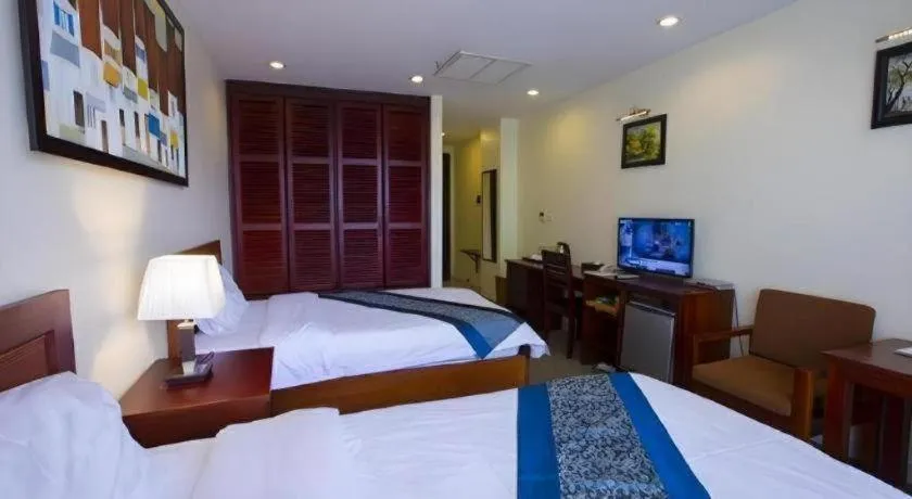 Bed in Vientiane Plaza Hotel