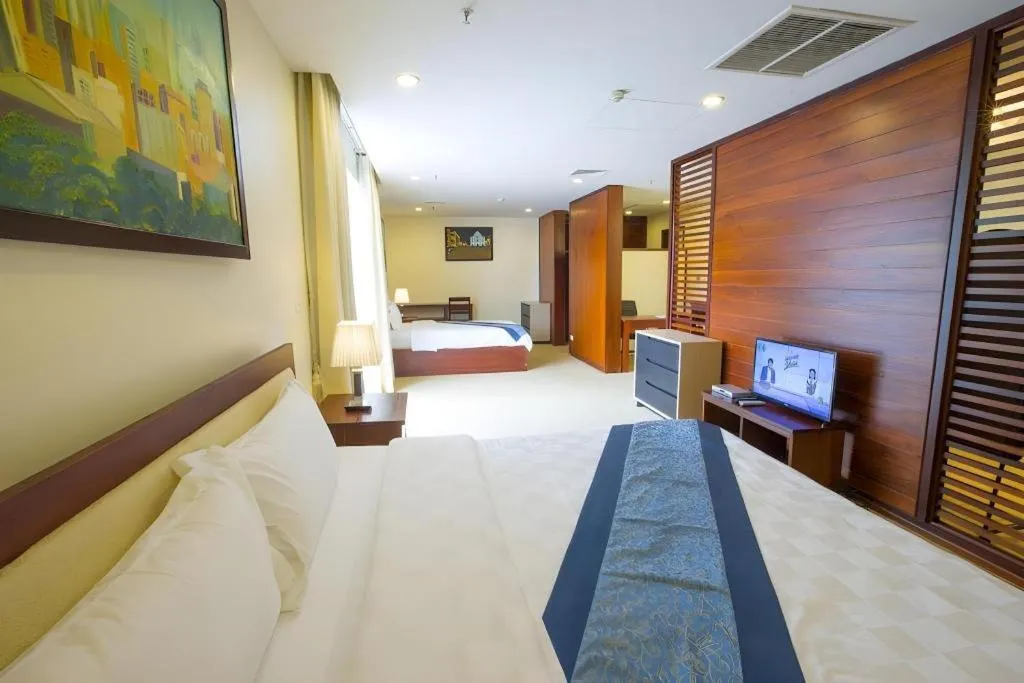 Bed in Vientiane Plaza Hotel